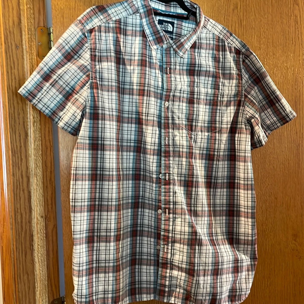 Mens North Face button down shirt